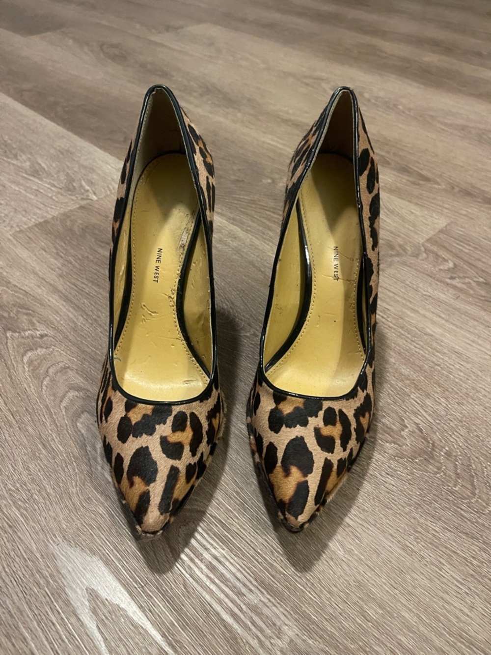 Nine West Leopard-Print Pointed Toe Pumps - Brown & Black